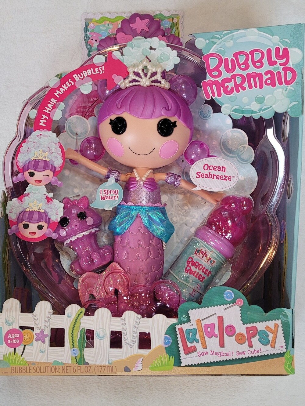 Lalaloopsy Bubbly Mermaid Ocean Seabreeze - New In Box, Never Opened